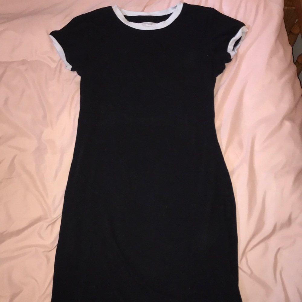 Black and White Adam Levine T-Shirt Dress